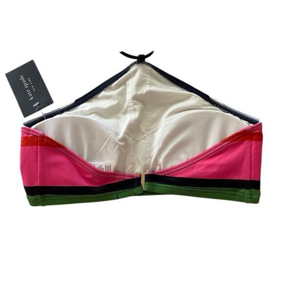 Kate Spade Stripe Halter Bikini Top Size S NWT $98 - Picture 2 of 4